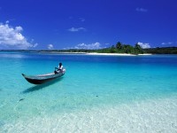A7P2M1 Madagascar, Eastern coast, Sainte Marie Island (Nosy Boraha), the pass to the small island of ile aux nattes